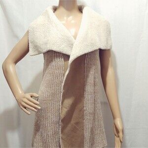 Alya Open Womens Cardigan Size Small Sleeveless Vest Soft warm